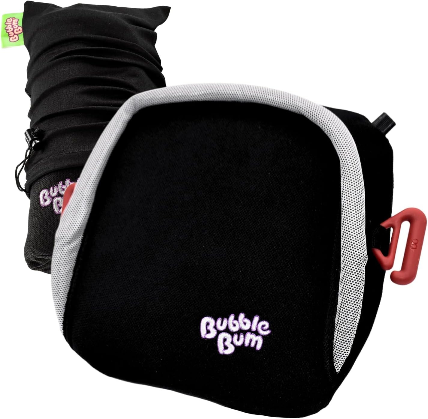 BubbleBum inflatable travel booster seat in pink