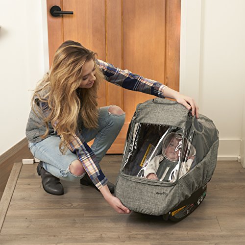 Evenflo infant car seat weather shield rain cover with clear front window