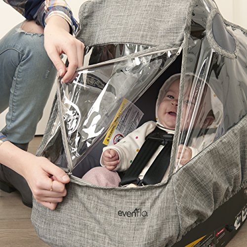 Evenflo infant car seat weather shield rain cover with clear front window