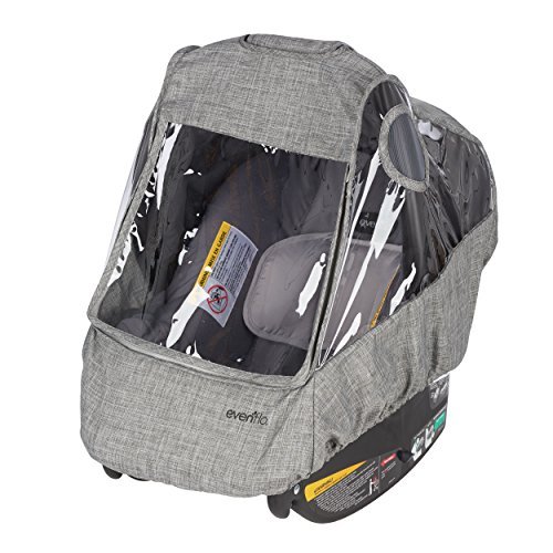 Evenflo infant car seat weather shield rain cover with clear front window