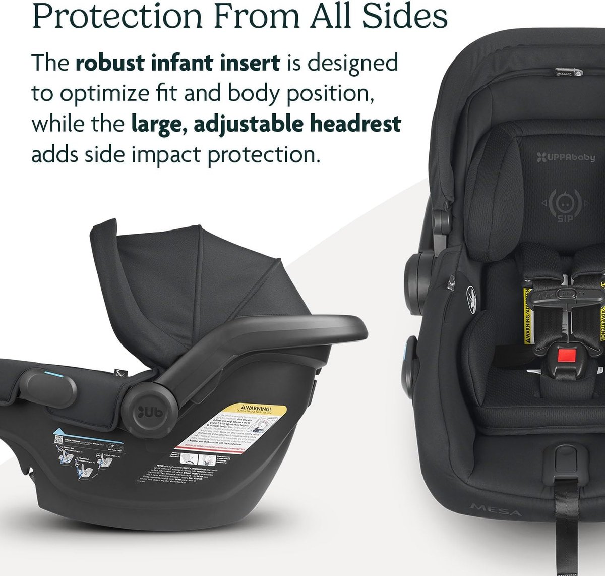 UPPAbaby Mesa V2 infant car seat in Jake black